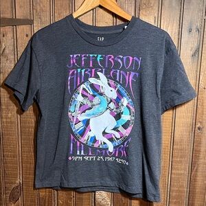 GAP Jefferson Airplane T Shirt with Psychedelic Rabbit Graphic